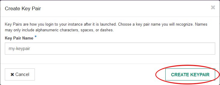 Create Key Pair 2