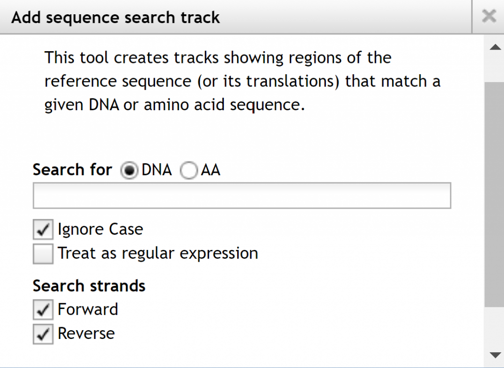 JBrowse sequence track