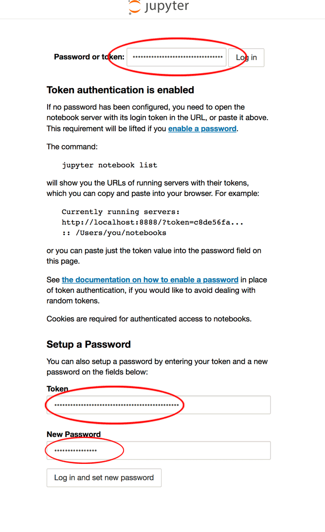 Jupyter Notebook Login Screen